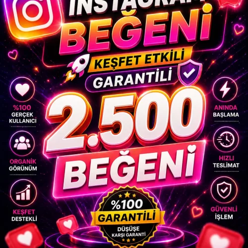  Instagram 2.500 beğeni